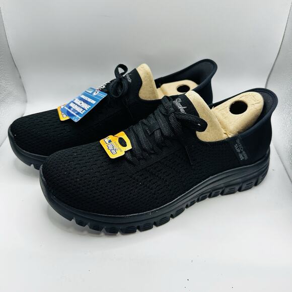 Skechers Graceful First Blush Black Womens Casual Slip Ins Sneaker Size 9.5 - Picture 3 of 6